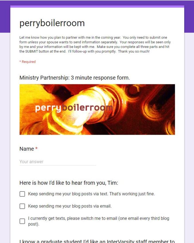 upgrade response form